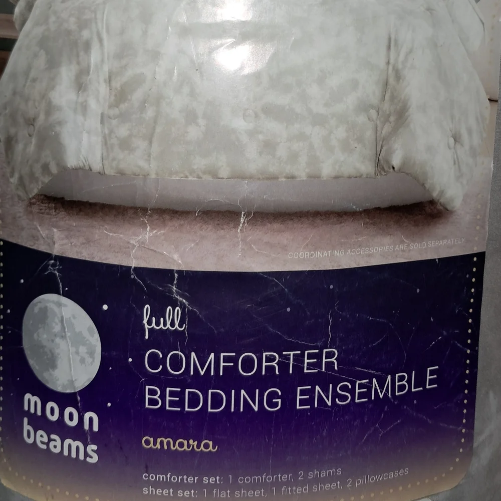 Moon Beams NWT Full 7pc Comforter Set In Moonrock Grey